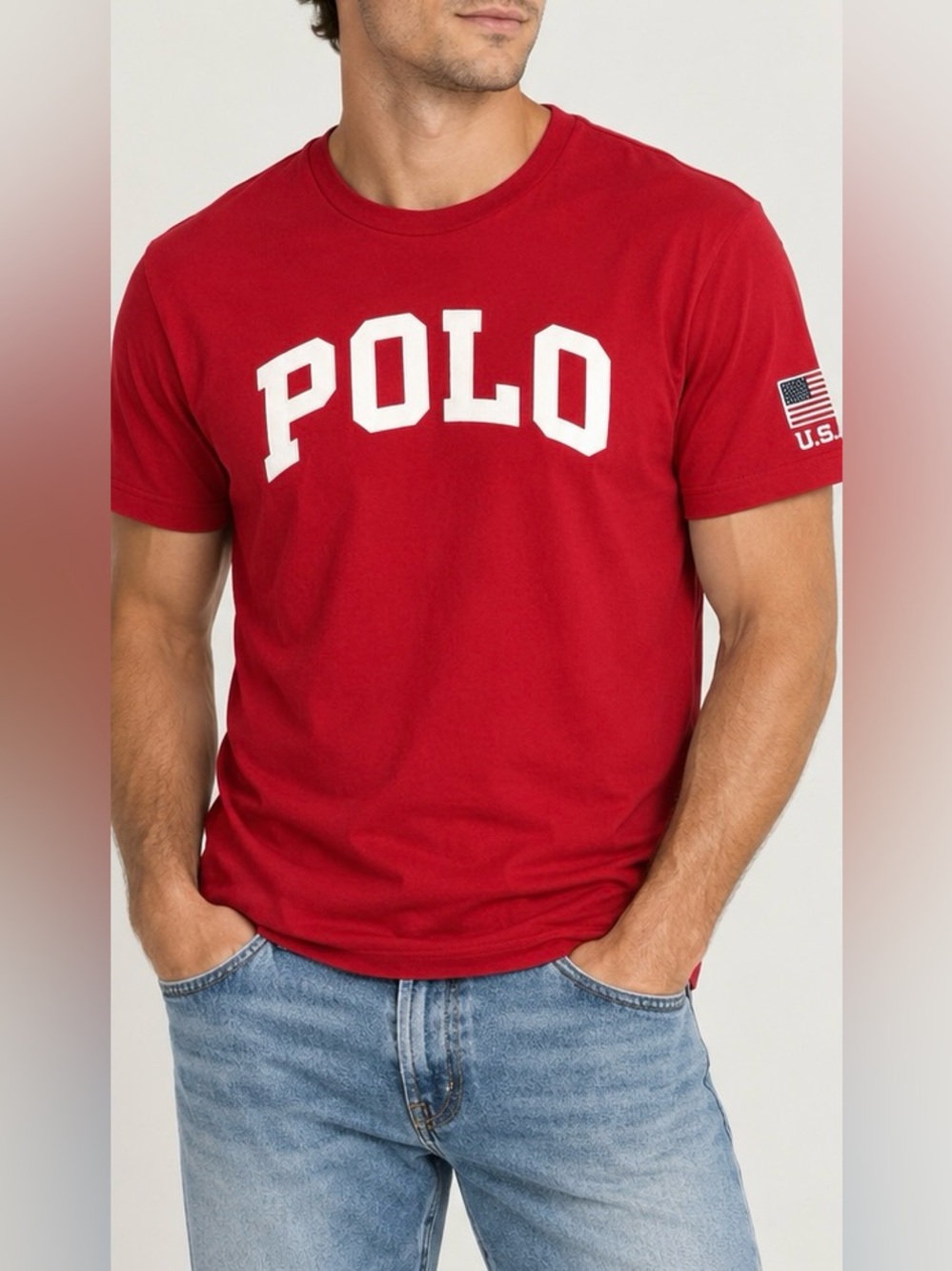 Polo by Ralph Lauren Red Crewneck Logo Tee